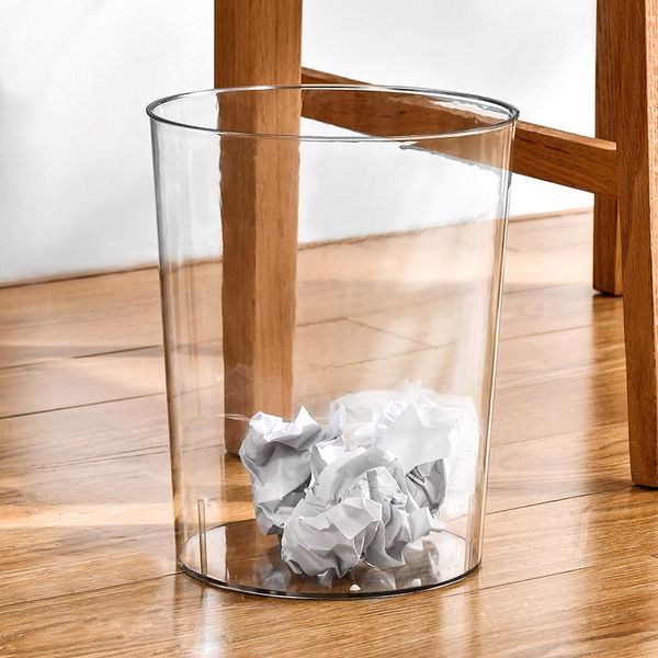 

waste bins transparent trash can creative dustbin garbage bucket for bathroom kitchen office bin paper basket consice