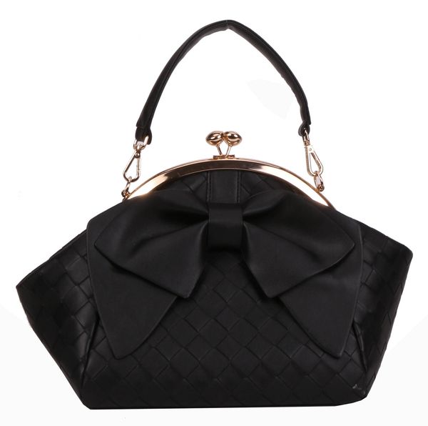 

evening bag 2021 bow fabric wide imitation knitting women's clip