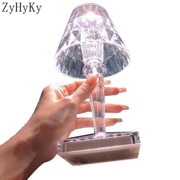 

table lamps changeable color diamond night light bedside lamp for bedroom acrylic decoration led modern bed birthday prese