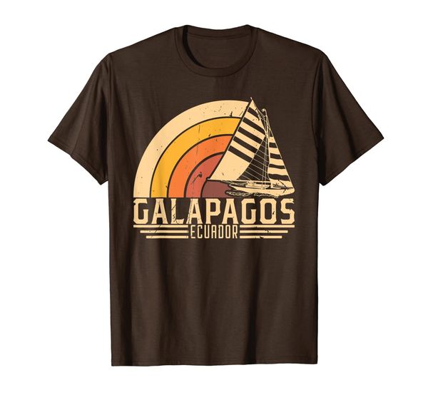 

vintage galapagos ecuador sailing vacation t-shirt, White;black
