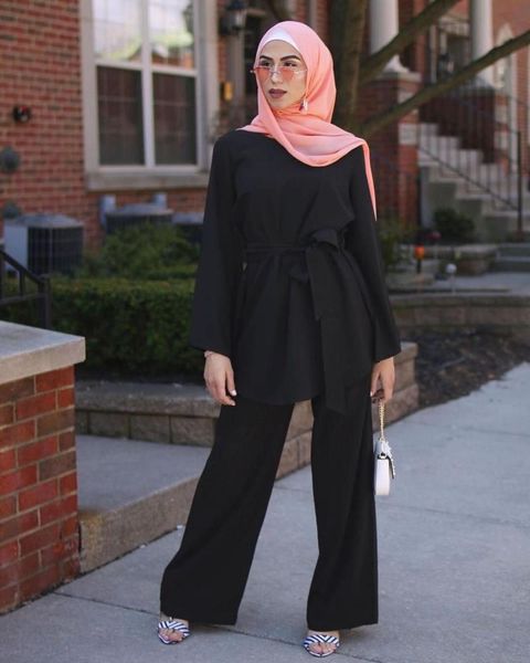 

ethnic clothing dubai abaya turkey muslim sets abayas for women femme musulman ensembles de mode, Red