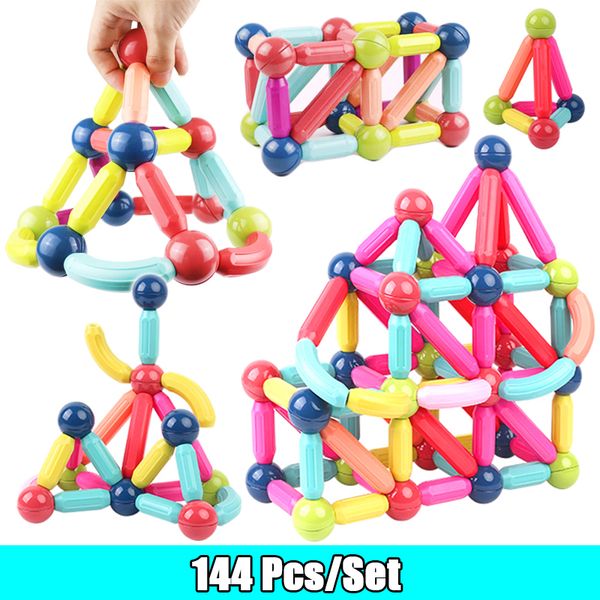 

36-144Pcs Big Size Magnetic Stick Building Blocks game magnets children Set Kids Magnets for children Magnetic Toy Bricks