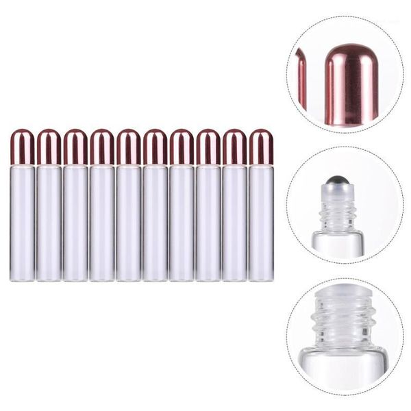 

storage bottles & jars 10pcs essential oil glass roller container dispenser (10ml)