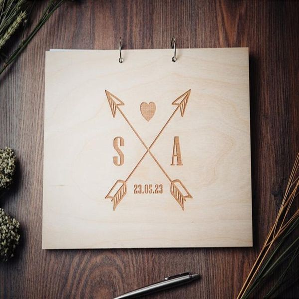 

other event & party supplies guest book wedding arrows guestbook rustic custom alternative wood