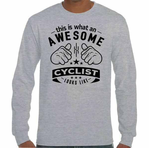 

awesome cyclist mens funny t-shirt bike cycle mtb bmx mountain road gift, White;black