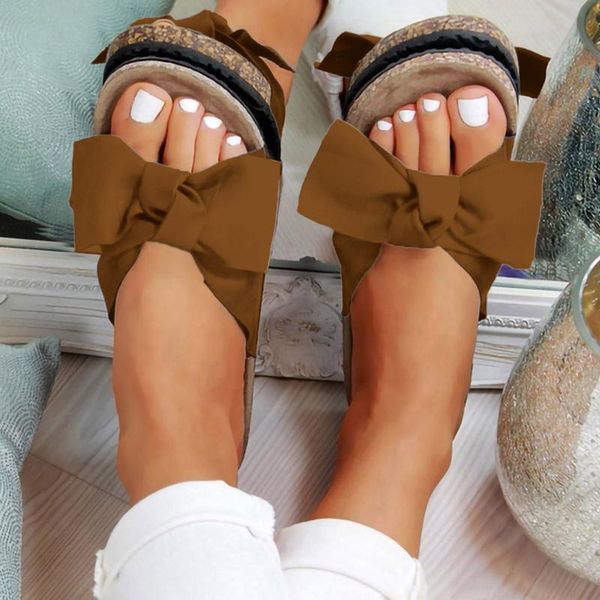 

slippers women summer platform shoes bowknot wedges female sandals indoor outdoor beach sandalias mujer sapato feminino, Black