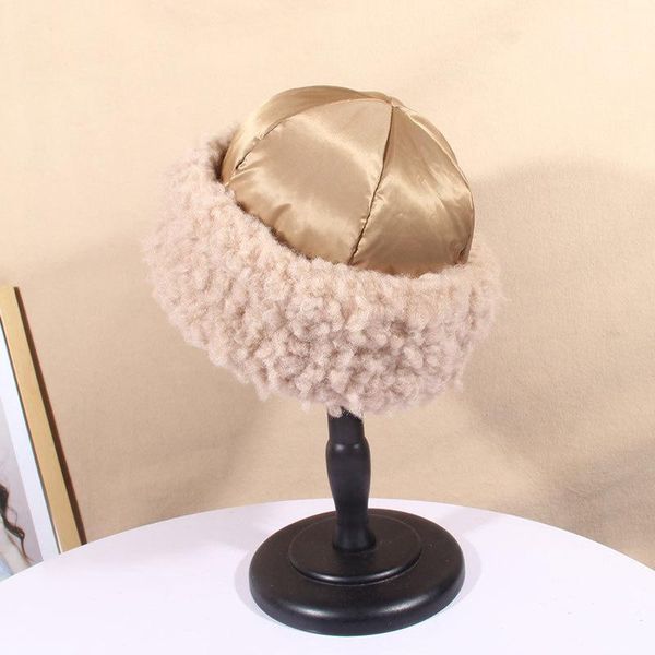 

beanie/skull caps autumn and winter korean artificial fur hats cap hood hat lamb hair women's warm beanies, Blue;gray