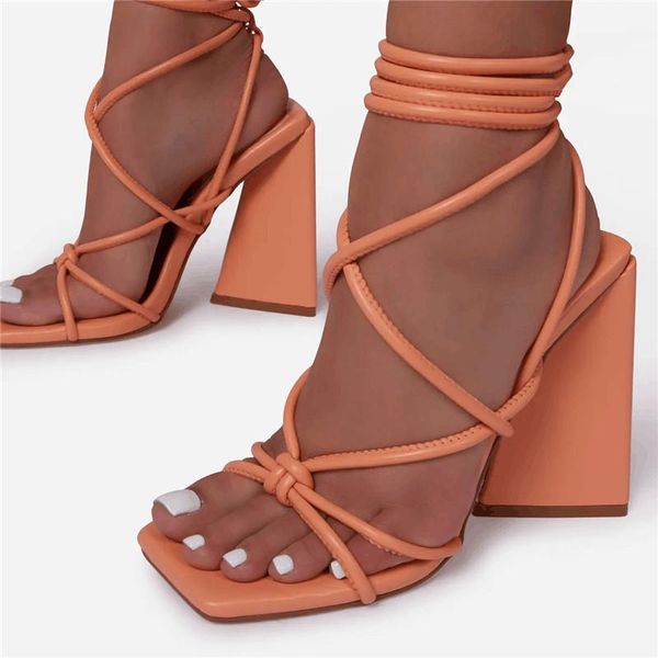 

sandals arrivals summer women's lace-up cross-strap high heels gladiator open toe spike heel ladies shoes, Black