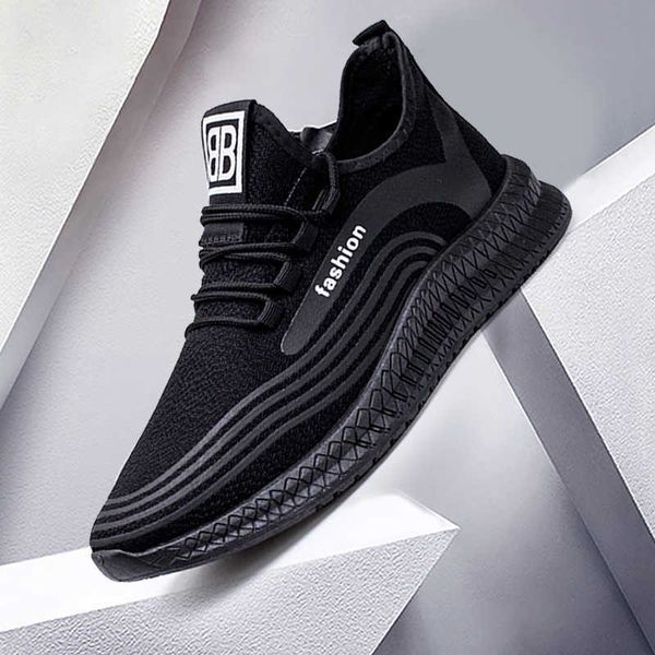 

men running shoes flying woven breathable casual korean fashion spring new sports men's shoes traniers sneakers