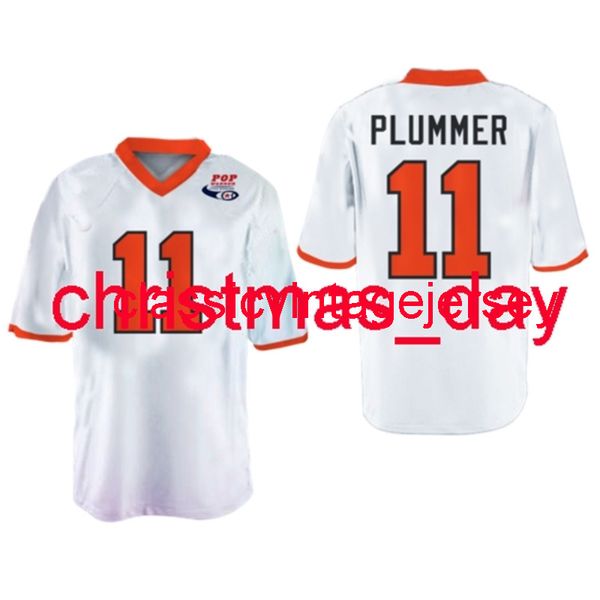 

stitched longs plummer football jersey embroidery custom xs-5xl 6xl, Black