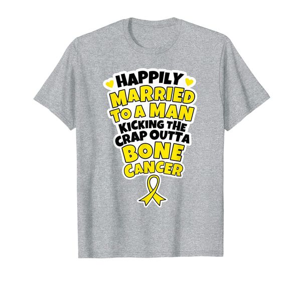 

husband fighting bone cancer funny quote | wife support t-shirt, White;black