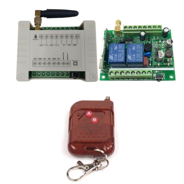 

smart home control 12v-36v 2ch wireless rf remote switch receiver relay module for garage door/shutter/radio/projectors 12v 24v 36v