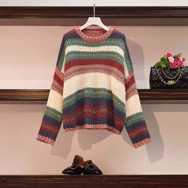 

women's sweaters women loose warm sweater casual female fancy yarn knitted pullover autumn winter colorblock vintage lady jgm, White;black