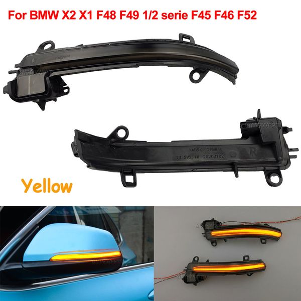 

2 pieces for bmw x2 x1 f48 f49 1/2 series f45 f46 f52 sedan 2016-2018 dynamic led turn signal blinker mirror flasher light