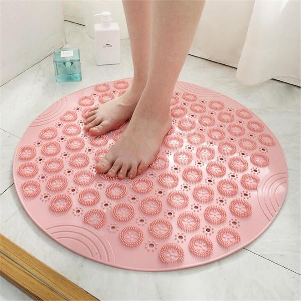 

round bathroom anti-slip mats home shower room suction cups massage bath
