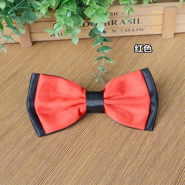 

KI4i two color solid color dress shirt shirtadult dress men's and women's bow ties performance adult bow tie, Black;gray