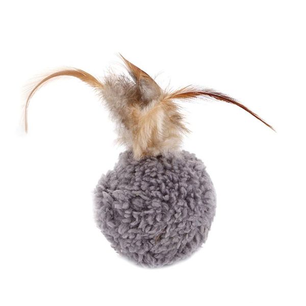 

cat toys funny pet ball feather mint toy teaser playing interactive training l5 #4