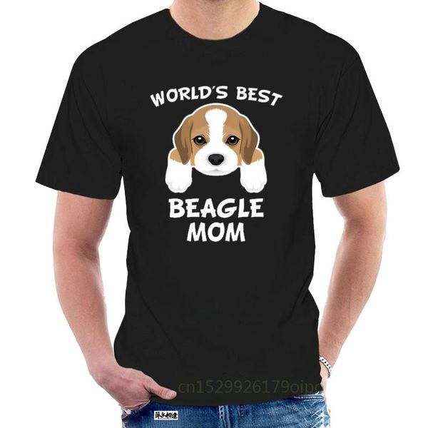 

women's t-shirt beagle mom shirt - world's dog owner loose fit tee @086153, White