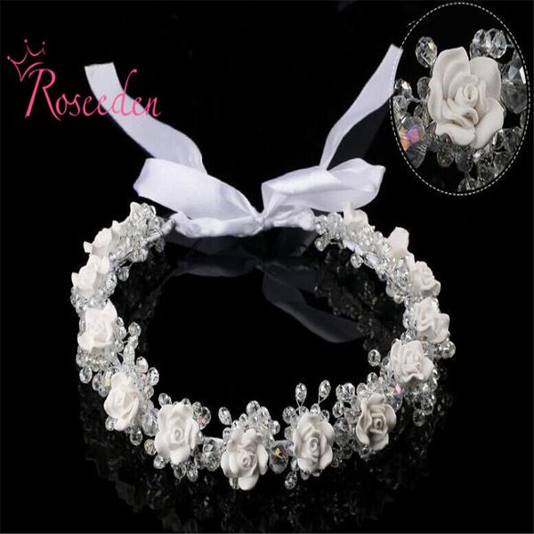 

handmade flower bridal headbands crowns tiaras wedding hair accessory piece hairband re580 clips & barrettes, Golden;silver