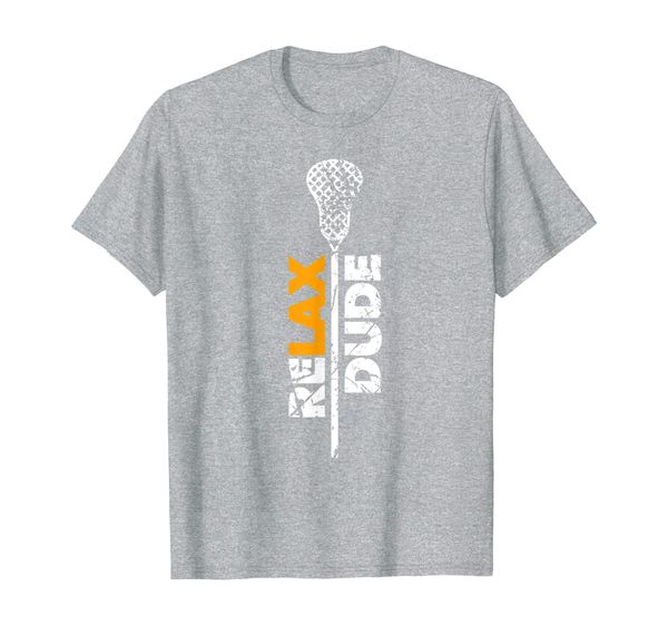 

ReLAX Dude Lacrosse Stick T-Shirt Orange Accent, Mainly pictures