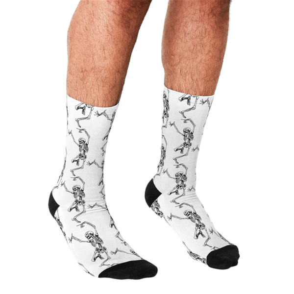 

men's socks funny men's dance with death pattern printed hip hop men happy cute boys street style crazy novelty for, Black