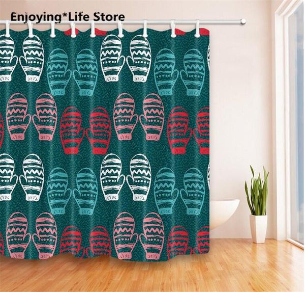 

shower curtains cartoon gloves curtain waterproof fabric bathroom decoration 72 x with 12 hooks