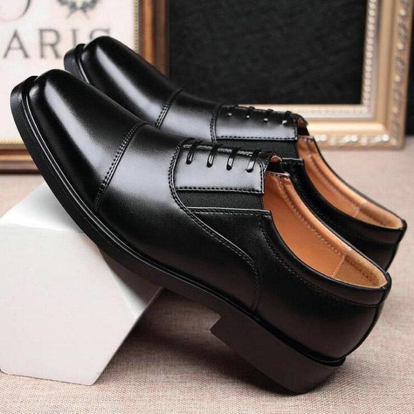 

dress shoes 2021 men lace-up business oxford men's black square head leather c21-59