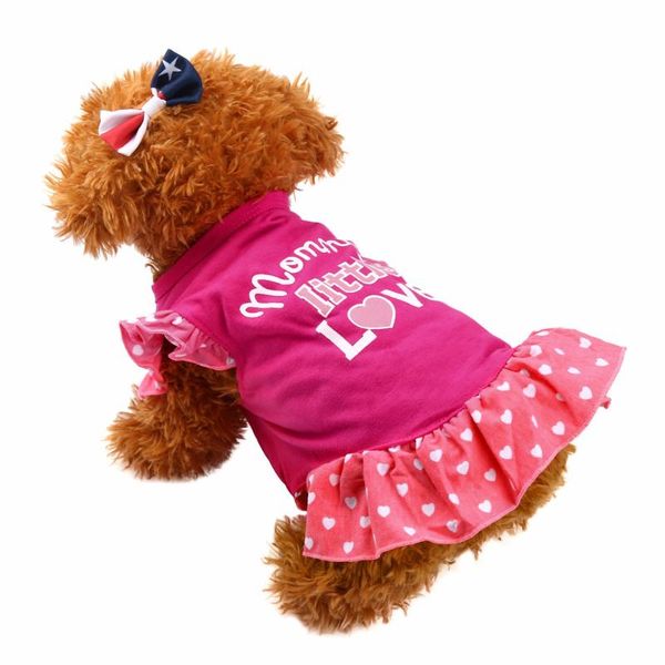 

dog apparel pet clothes summer puppy small cat dress ruffles sleeve cute may 9