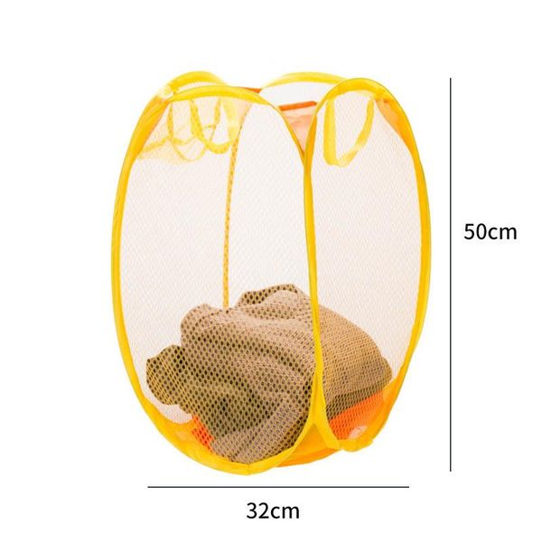 

laundry bags folding basket up open mesh sorting home storage hamper organize for dirty clothes