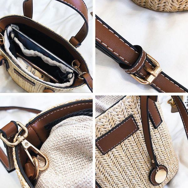 

evening bags vintage straw storage handbags beach summer crossbody bag fashion shoulder tote g5ae