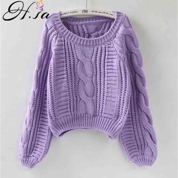 

women winter sweaters korean style pink pull jumpers solid chic short sweater twisted femme kawaii over roupa 210430, White;black
