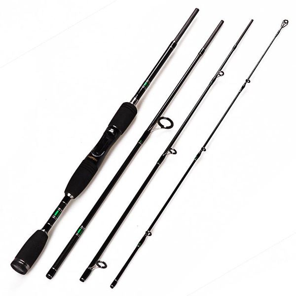 

spinning fishing rod 1.98m/4-12lb/1/8-3/8 oz/4-section medium carbon portable lure rods vara de pesca carp peche boat