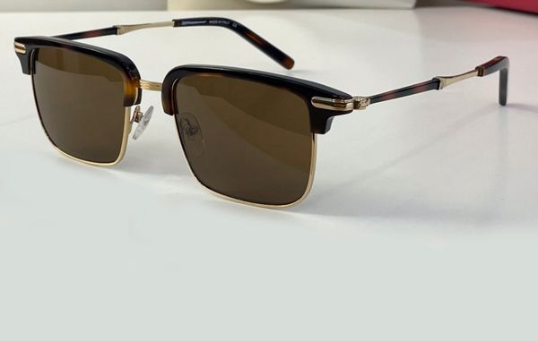 

square pilot sunglasses havana gold metal frame brown lenses driving glasses aviation sun shades for men eye wear protection with box, White;black