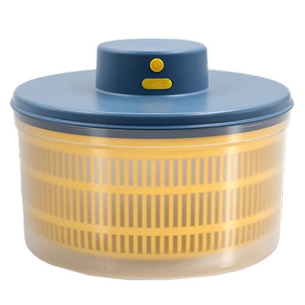 

storage baskets electric salad spinner - lettuce vegetable dryer, usb rechargeable, quick drying fruit with bowl