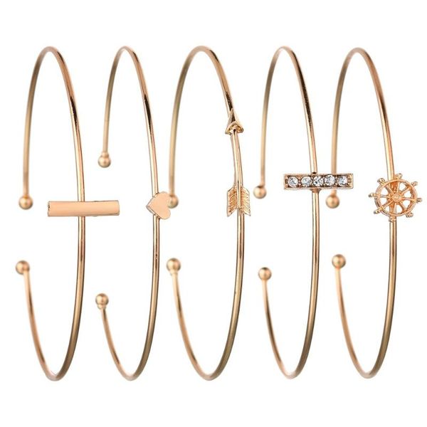 

charm bracelets opening bracelet, Golden;silver