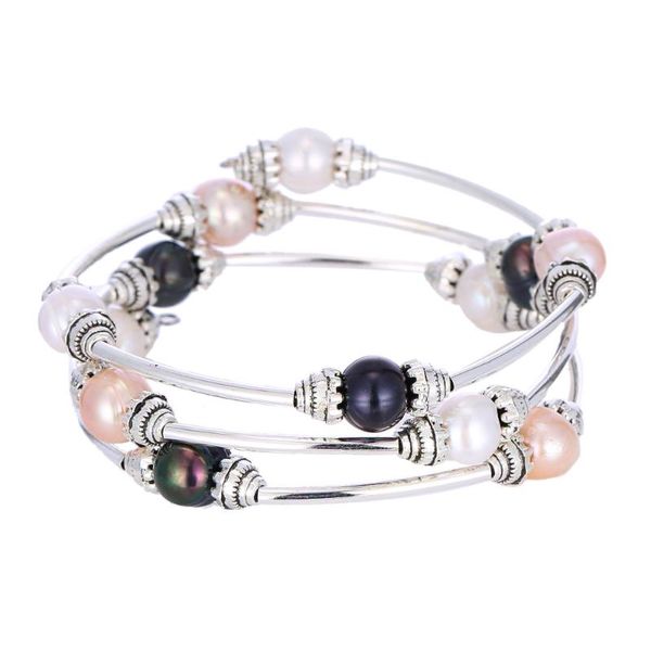 

fashion natural freshwater pearl bracelet gift for women 8-9mm bangle, Black
