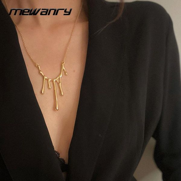 

chains mewanry 925 sterling silver necklace for women trend elegant charm party jewelry lover gift melting candle shape accessories