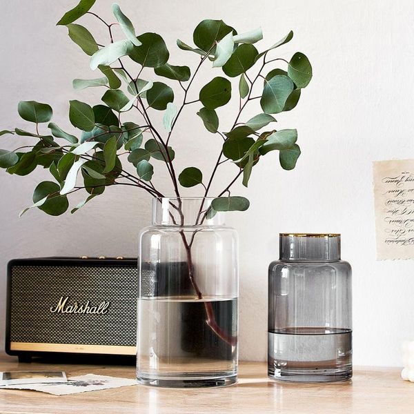 

vases nordic style transparent glass vase round modern decor for flowers living room decoration terrarium