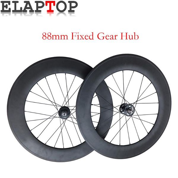 

bike wheels track 88mm cycling carbon 23mm width clincher tubular chinese 700c bicycle novatec a165s/a166 hub