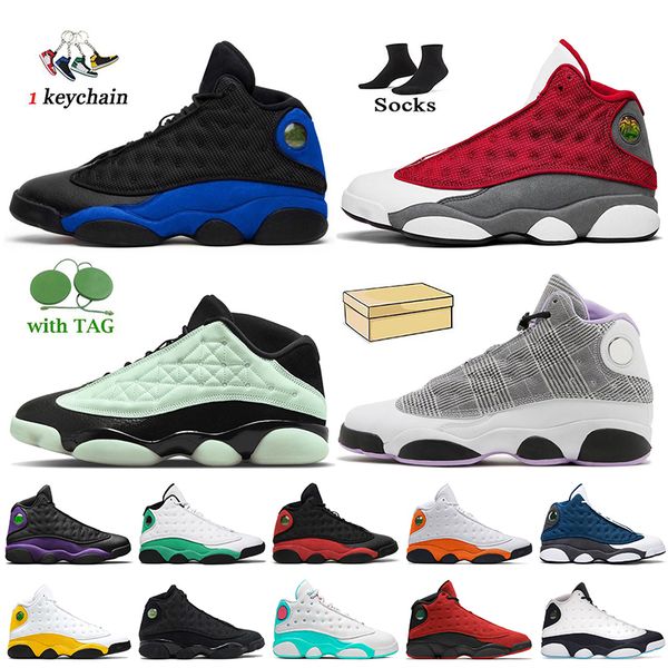 

sports 13s jumpman 13 women mens trainers basketball shoes hyper royal red flint low singles day houndstooth black cat university gold del s