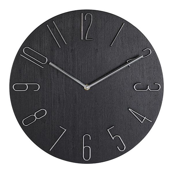 

wall clocks 12 inch simple living room silent clock bedroom decorative round battery operated home ornament