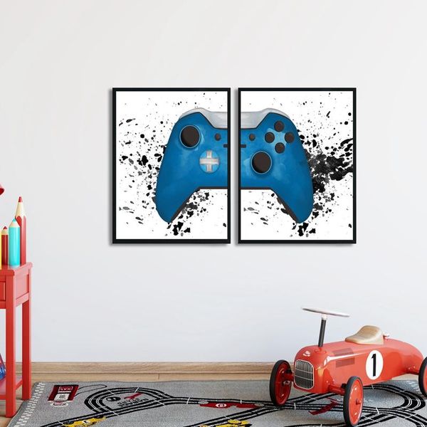 

paintings gaming canvas painting cartoon video game poster for gamer boys room decor wall art hd print home decoration