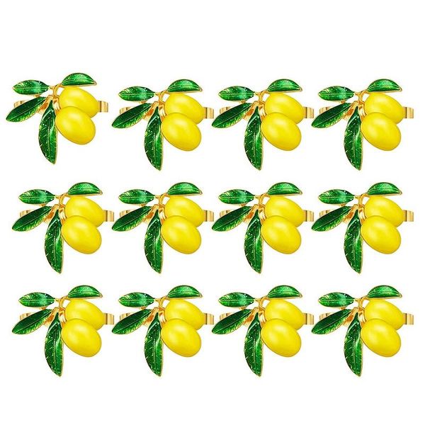 

napkin rings 12 pieces summer fruit serviette buckle holder dinner for party,etc