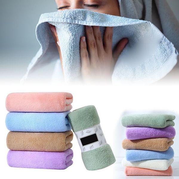 

30*60cm soft corals fleece towel well-absorbing bath for home hand face shower won't solid colors j8