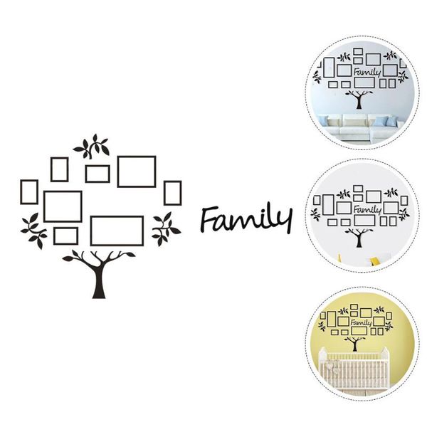 

wall stickers 1 set of living room sticker decor family tree decal for (black)