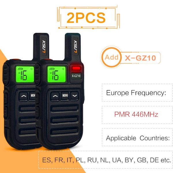 

walkie talkie ksun gz10 mini pmr frs portable ham radio telephone comunicador wireless device two-way transceiver
