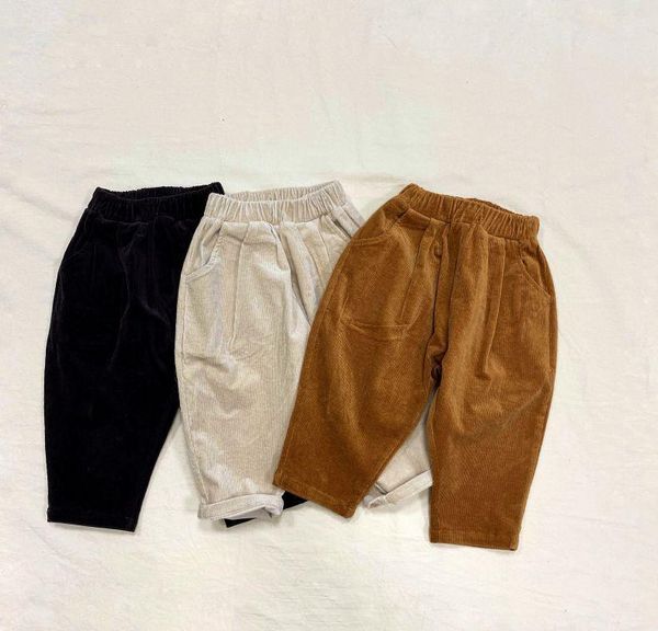 

trousers children's corduroy pants spring and autumn korean loose casual, Blue