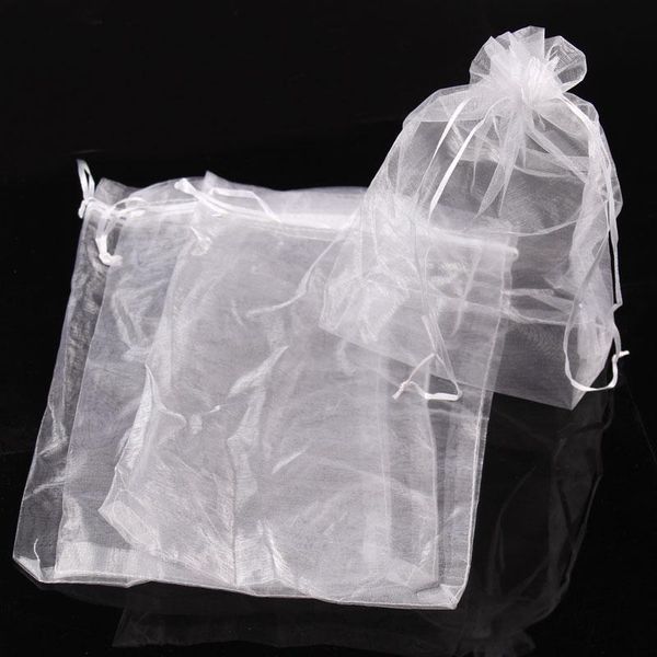 

gift wrap urijk 50pcs 20x30cm jewelry pouches organza bags white candy bag birthday party decorations wedding favor transparent