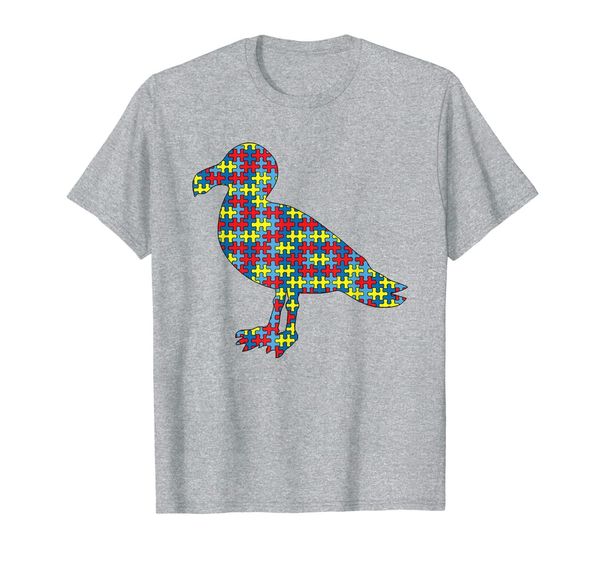 

gull autism awareness kids seagull cob puzzle day mom gift t-shirt, White;black