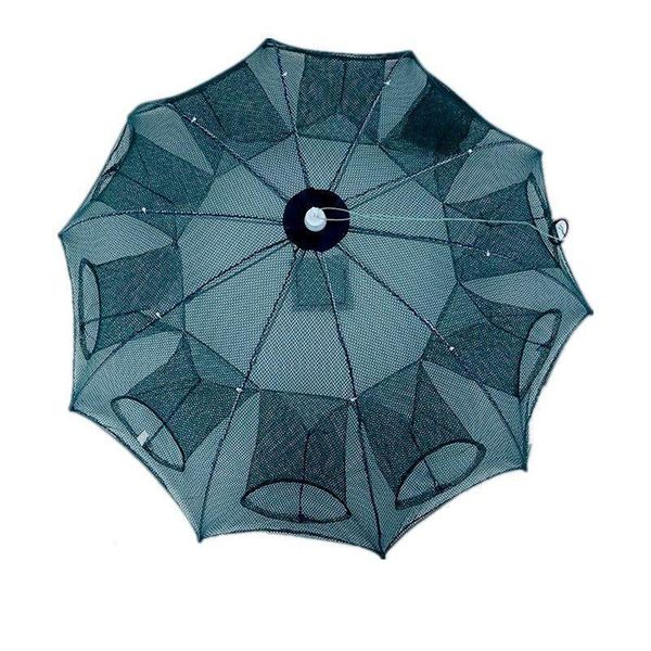 

fishing accessories 4-20 holes automatic net shrimp cage nylon foldable crab fish trap cast folding networkstrengthened